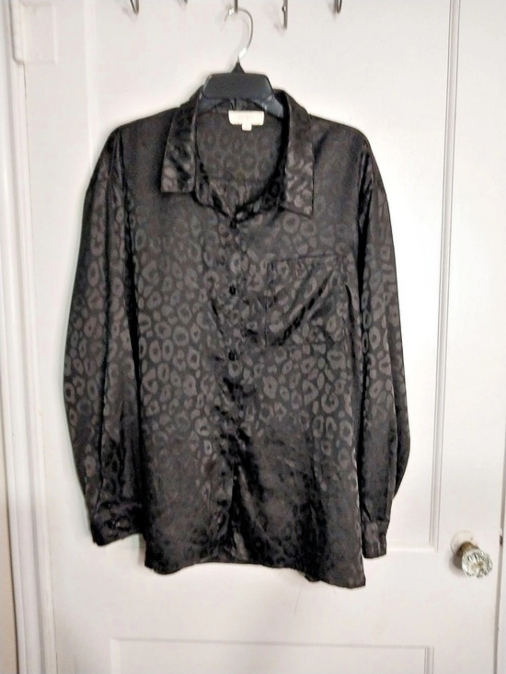 Umgee W5198 Animal Print Button Down Black Size 2XL # Corporate